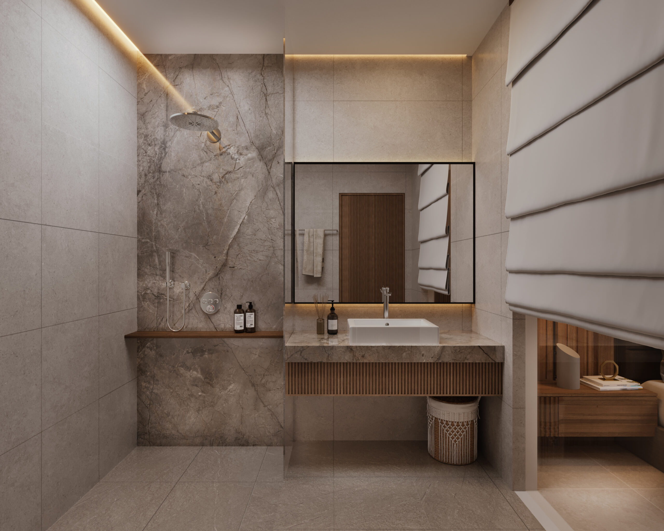 Badezimmer mit Regendusche Liva 2.0 - Bali Immobilien