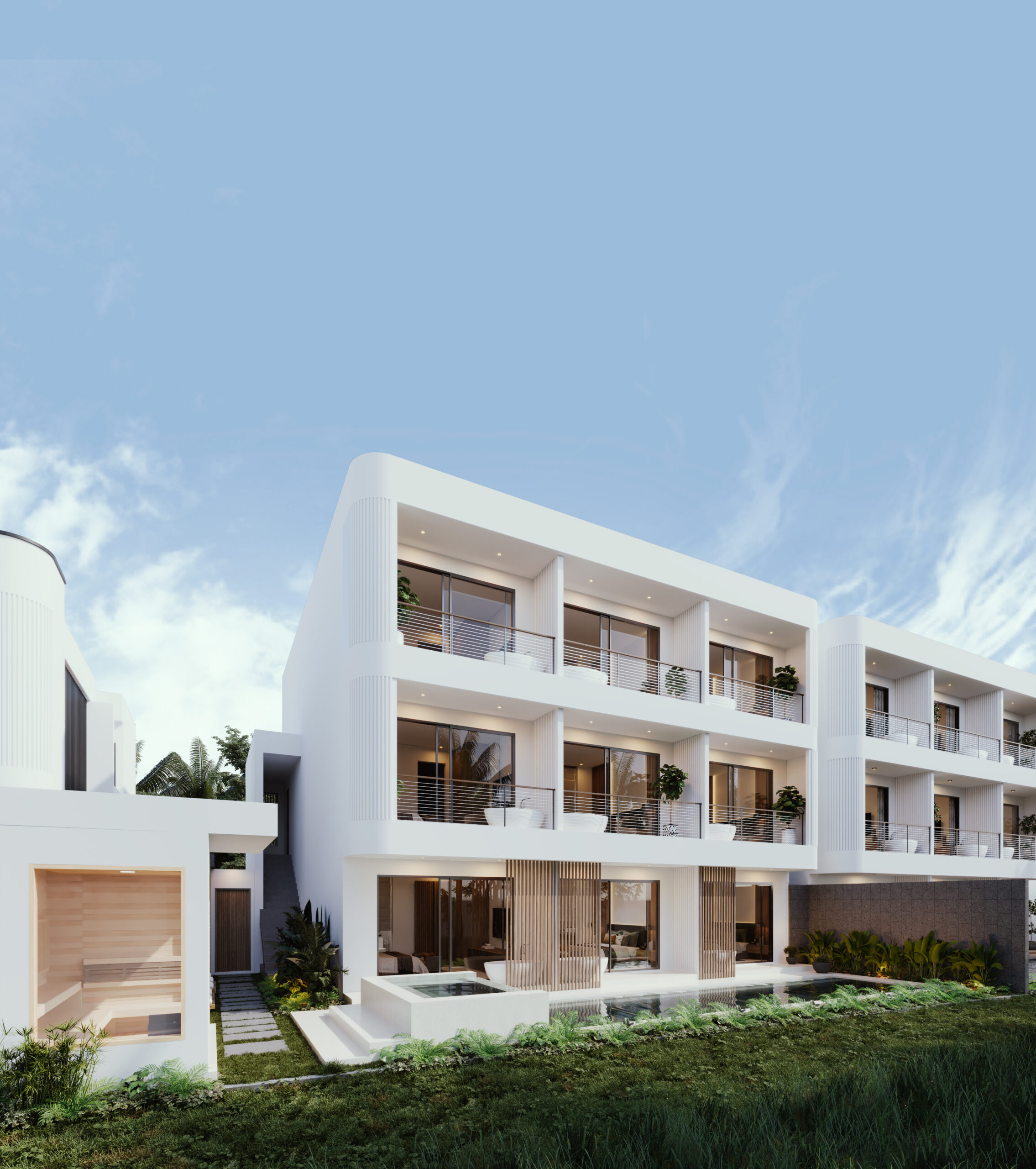 Rückseite seitliche Ansicht Liva 2.0 - Bali Immobilien