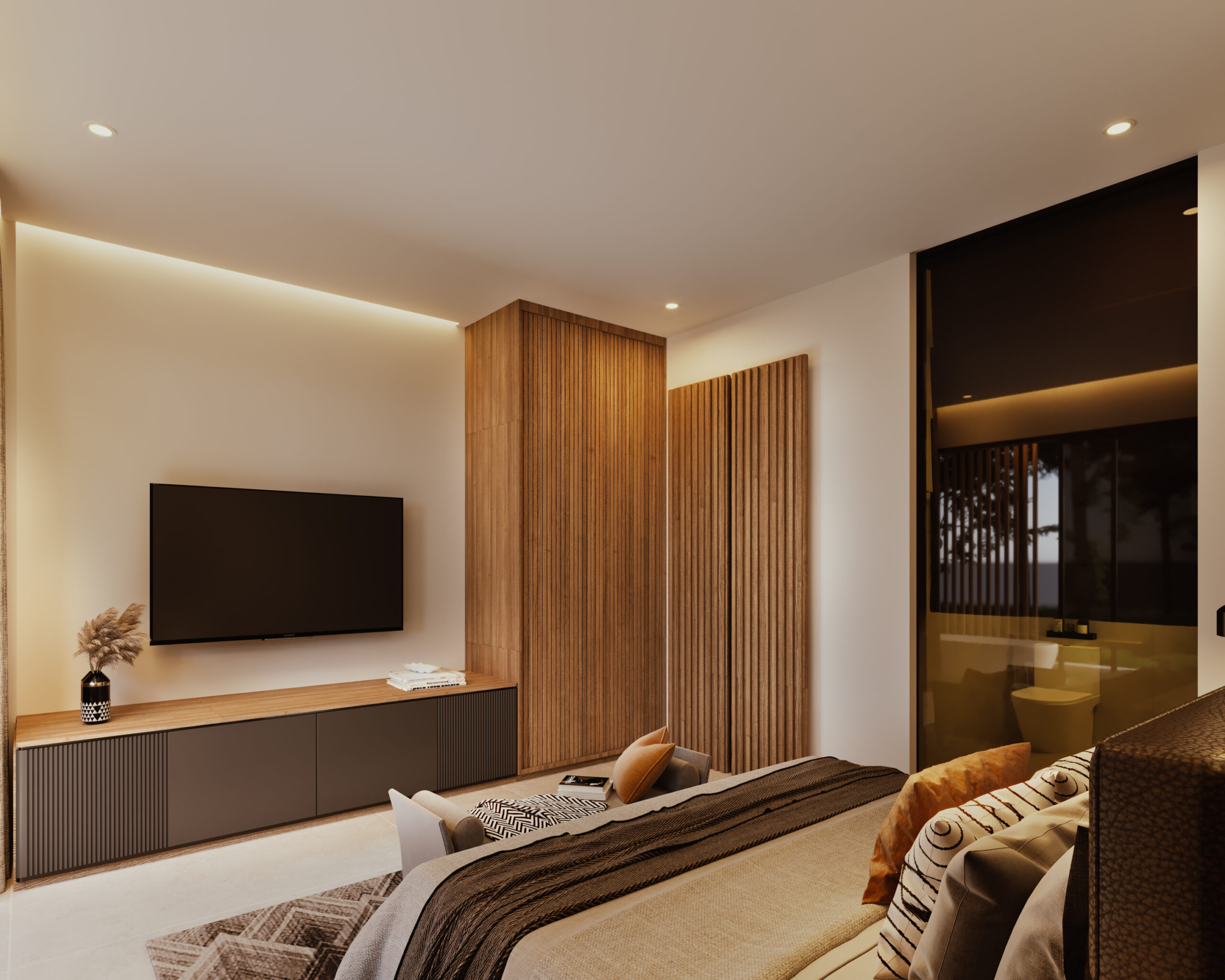 Schlafzimmer TV Ansicht Liva 2.0 - Bali Immobilien